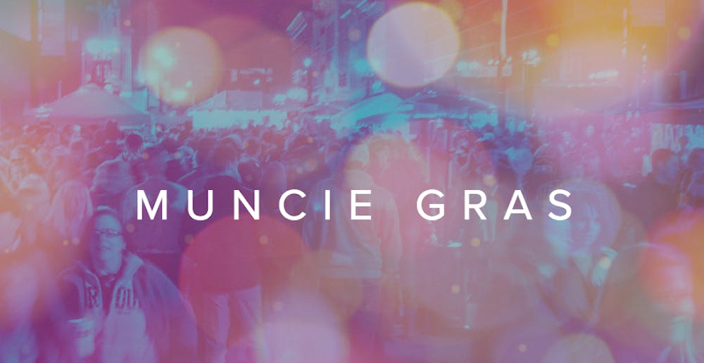 Muncie DWNTWN is gearing up for its 15th annual Muncie Gras celebration. The New Orleans style festivities will take place on Saturday, March 25th, from 6 p.m. to 2 a.m.&nbsp;downtownmuncie.org // Photo Courtesy