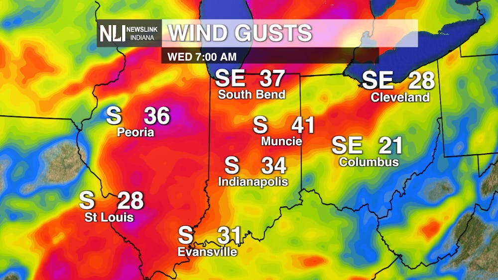 Windy day and threat for severe weather