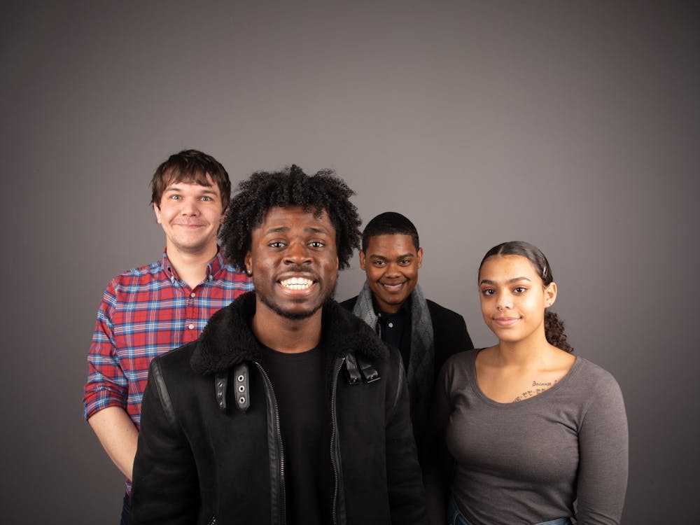 (From left to right) Candidates of Alliance slate James Schwer, treasurer, Aric Fulton, president, Malachi Jones, vice president, Avery Pollard, secretary. Jacob Musselman, DN