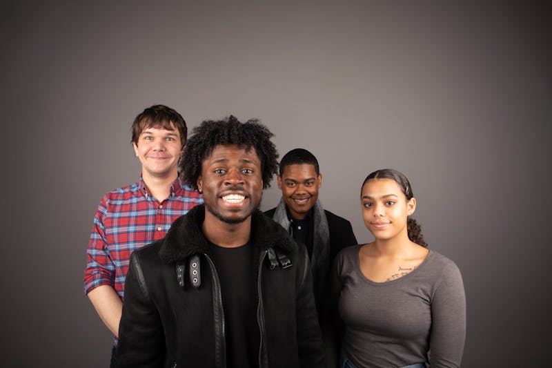 (From left to right) Candidates of Alliance slate James Schwer, treasurer, Aric Fulton, president, Malachi Jones, vice president, Avery Pollard, secretary. Jacob Musselman, DN