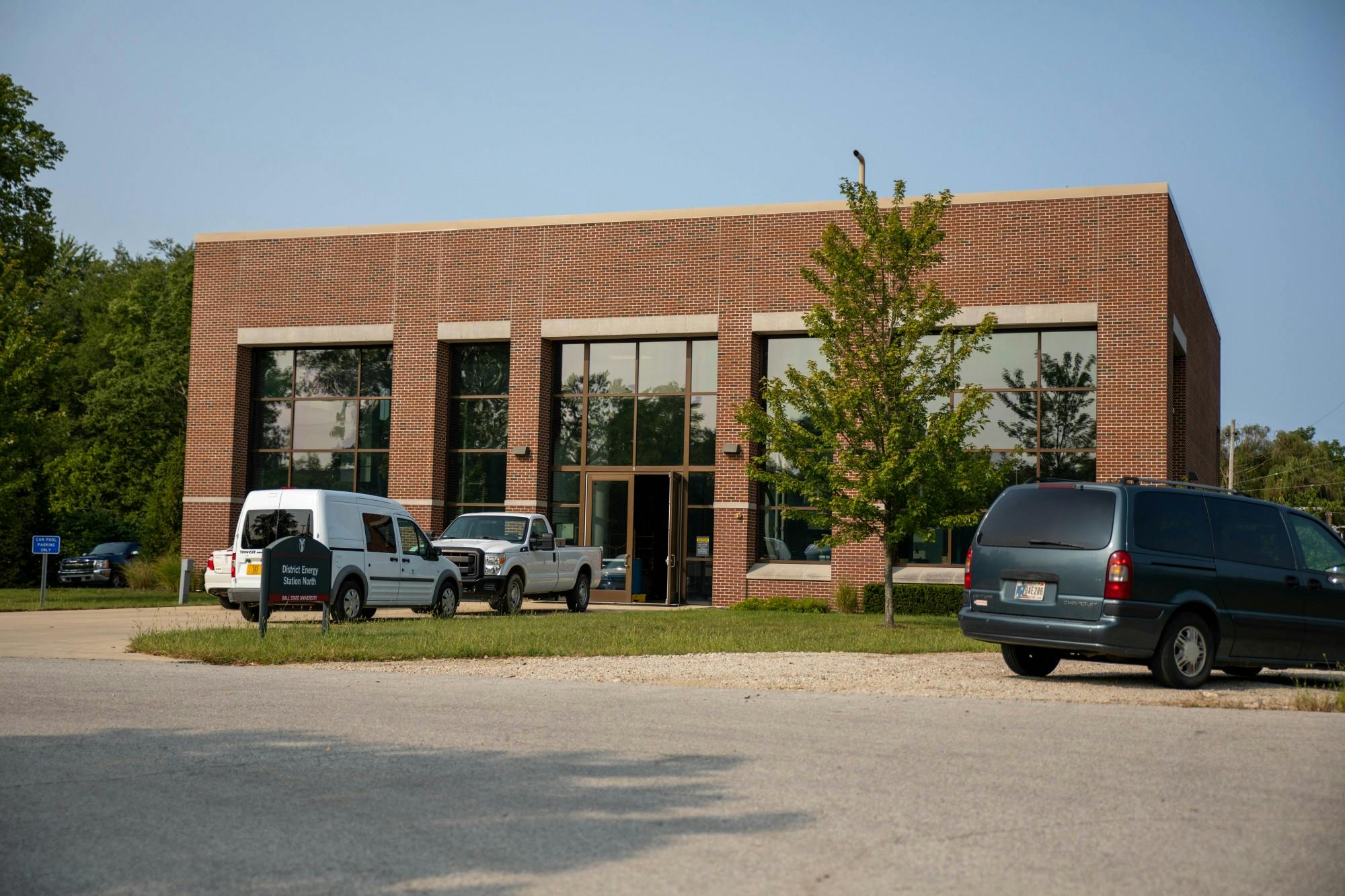 The District Energy Station North sits near the Botsford/Swinford dormitory Sept. 15, 2020. The Ball State University Geothermal Project received $5 Million funding from the US Department of Energy, said Jackie Davis, director for Sponsored Projects Development. Jaden Whiteman, DN