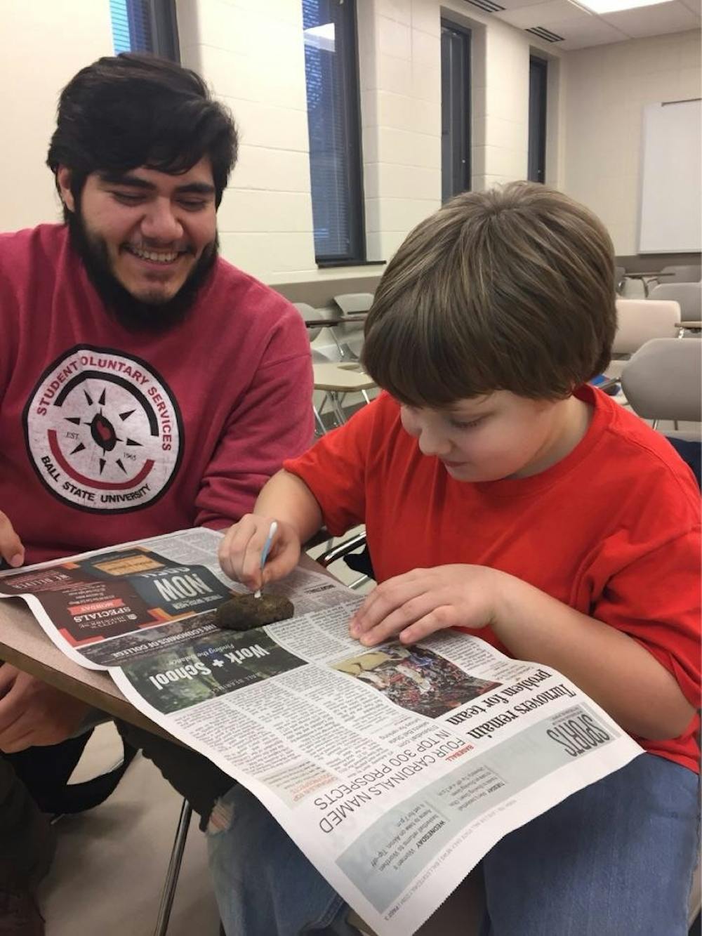 Ball State’s College Mentors for Kids program serves 220 kids from five elementary schools. The national program contains 33 chapters and reachers over 2,200 elementary students. PHOTO PROVIDED BY MARY FUCHS