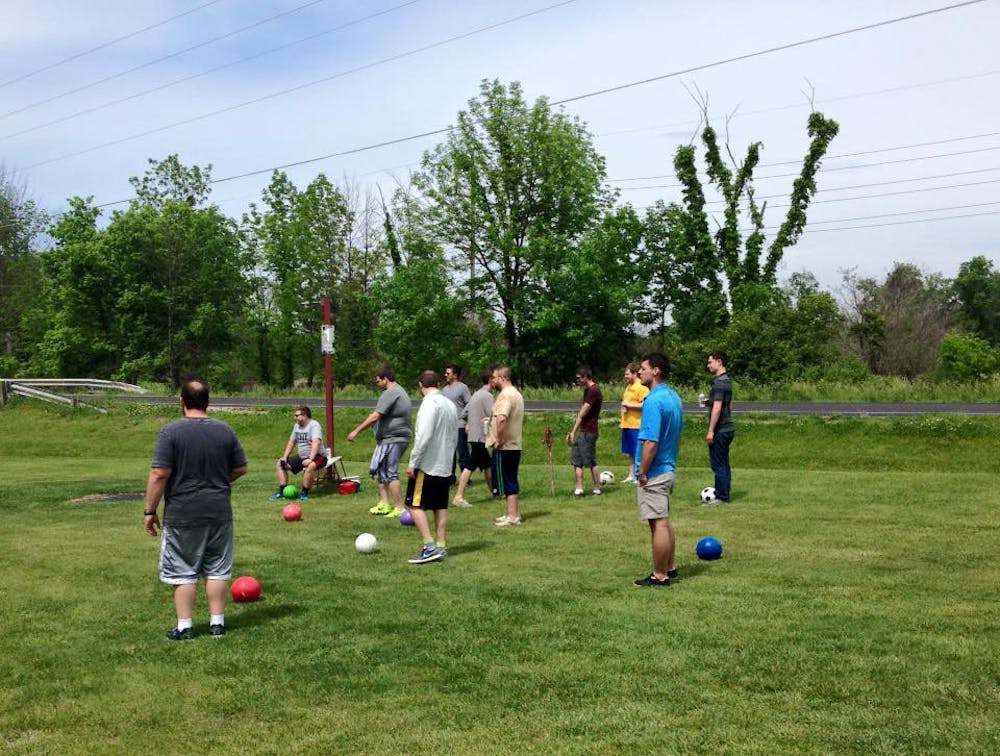 David Jordan, owner of Trailside Golf and Footgolf, brought footgolf to Muncie nearly a year ago. Players kick a soccer ball across the 9- and 18-hole golf courses into large cups in the ground.  Photo Courtesy // Trailside Golf & Footgolf