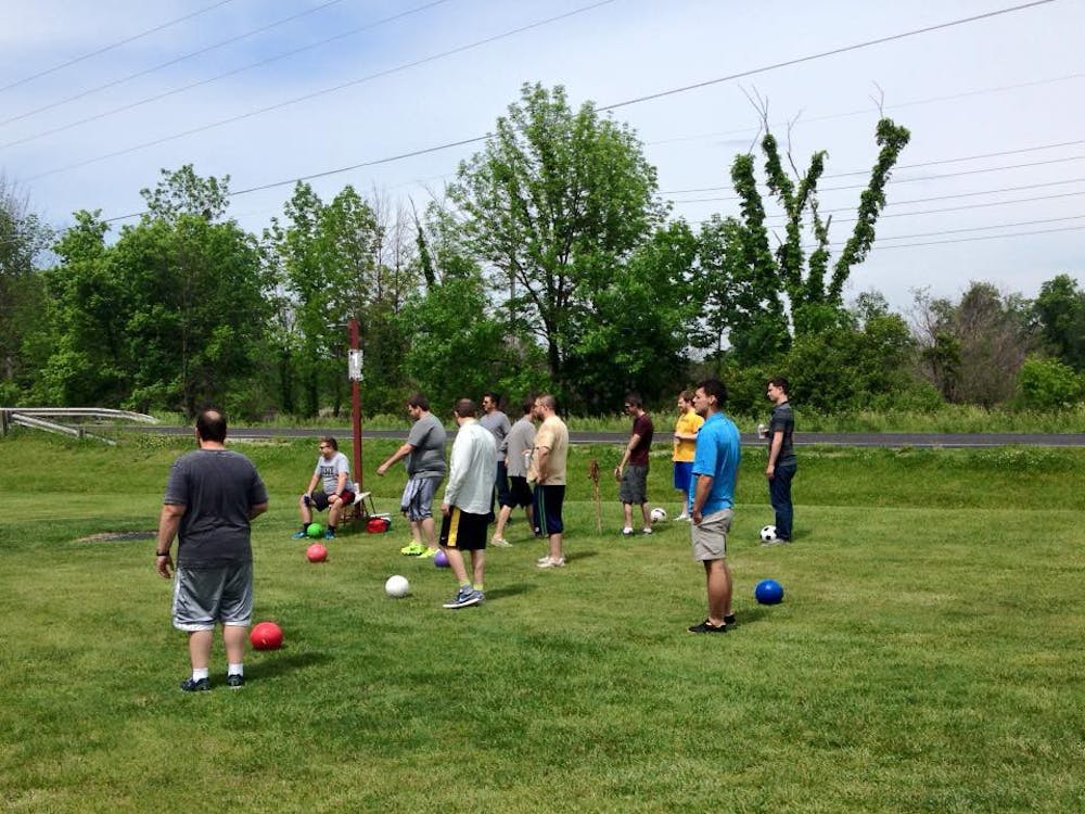 David Jordan, owner of Trailside Golf and Footgolf, brought footgolf to Muncie nearly a year ago. Players kick a soccer ball across the 9- and 18-hole golf courses into large cups in the ground. Photo Courtesy // Trailside Golf & Footgolf