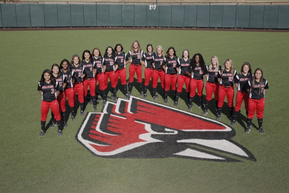 <p>Ball State women's softball travels to Eastern Michigan this weekend for a three game series. PHOTO PROVIDED BY BALL STATE ATHLETICS</p>