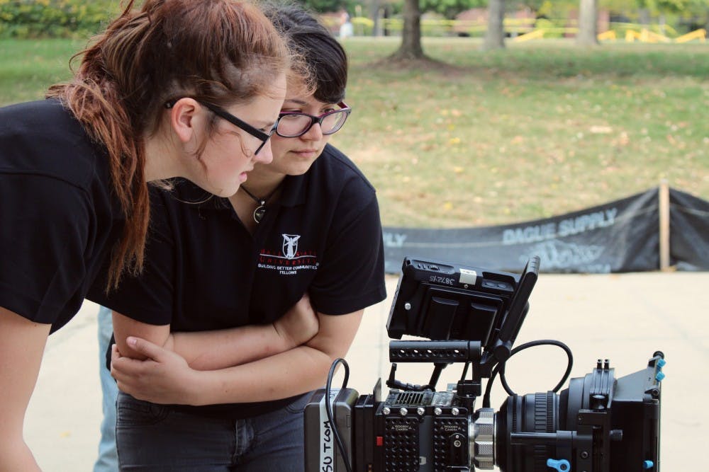 <p>Four groups of students worked to create television&nbsp;commercials about Ball State. Tim Pollard, chair of the telecommunications department, came up with idea, one that has never been done before. <em>PHOTO PROVIDED BY SADIE LEBO</em></p>