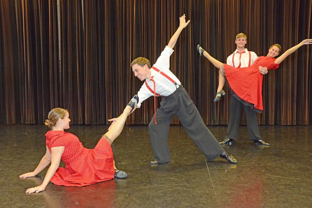 Dancers rehearse for Ball State