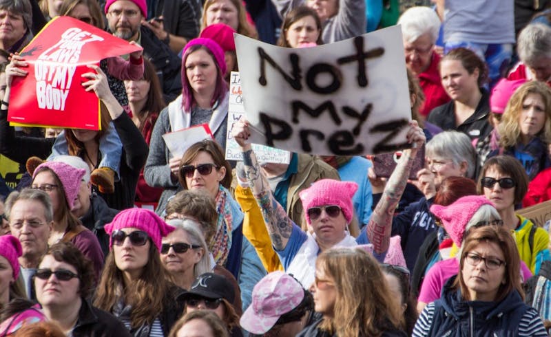 THE ISSUE: Thousands of demonstrators across US say 'Not My President'