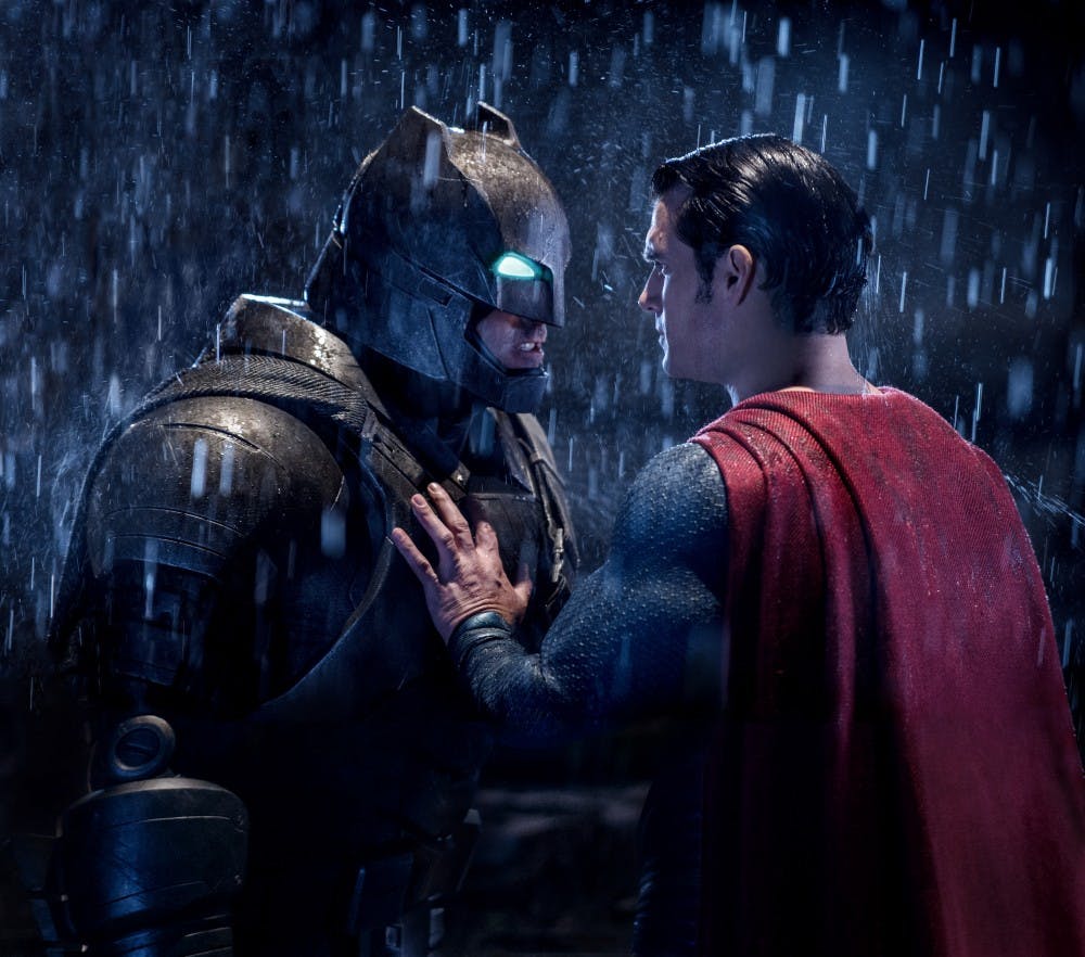 <p>Batman and Superman fight each other in "Batman v. Superman" while trying to decide what kind of hero the world really needs. However, the two have to come together to stop Lex Luthor and Doomsday from&nbsp;destroying&nbsp;Metropolis with the help of Wonder Woman.<em>&nbsp;</em><em>PHOTO PROVIDED BY CLAY ENOS | WARNER BROS. PICTURES</em></p>