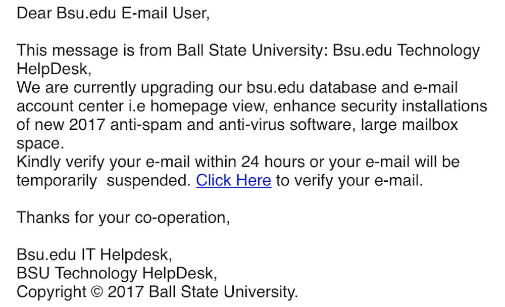 Fraud emails target universities, Ball State