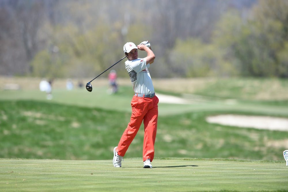 <p>Freshman Johnny Watts became the third Ball State golfer in history to win the individual championship for the Mid-American Conference Tournament. Watts is also the first Ball State freshman to win it. <em>PHOTO PROVIDED BY BALL STATE ATHLETICS</em></p>