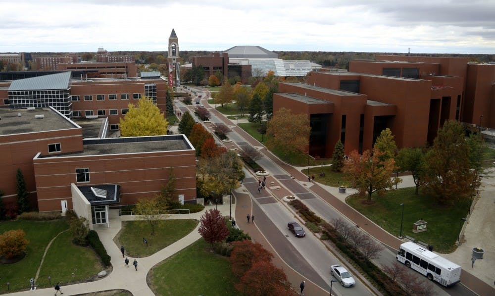 Ball State University campus from the ninth floor of Teachers College Nov. 6, 2018. Paige Grider, DN
