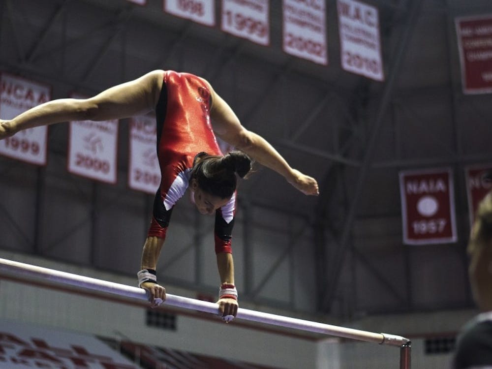 The gymnastics team released its schedule for this season. The Cardinals will go against three of the top 25 NCAA teams last season - Missouri, Kentucky and George Washington. Breanna Daugherty // DN File