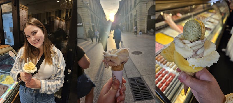 Far left: The first time I had Amorino in Paris, France.