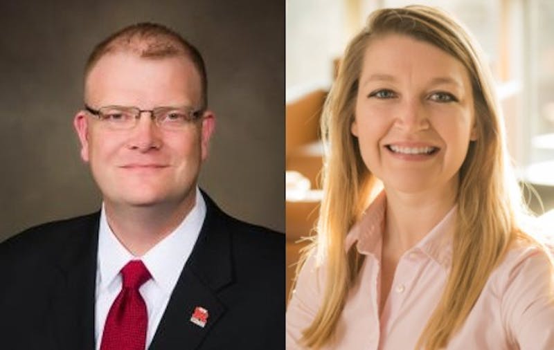 (Left to right) Corey Hartley will serve as the new principal of Southside Middle School. Sarah Shaffer will serve as the new principal of East Washington Academy. Muncie Community Schools, Photos Provided