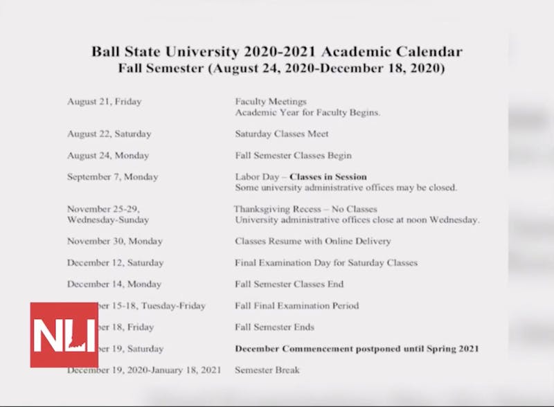 Ball State Officials Address Covid 19 Concerns Concerning Thanksgiving Break Ball State Daily ball state university spring 2021 calendar