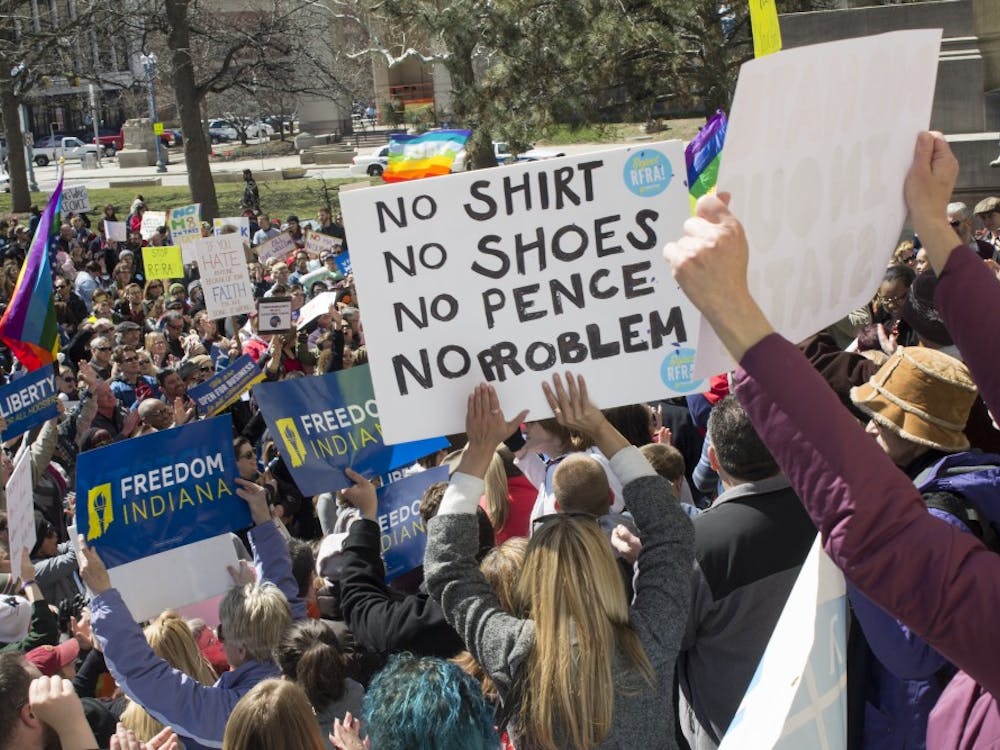 "No shirt, no shoes, no Pence, no problem." | DN PHOTO BRADLEY DEAN JONES
