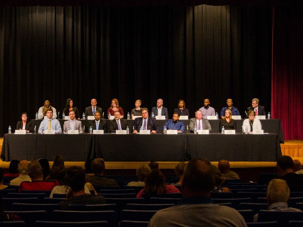 Ball State's candidates for Muncie Community School Board spoke at a public forum Tuesday, June 12, at Muncie Central High School. Stephanie Amador, DN