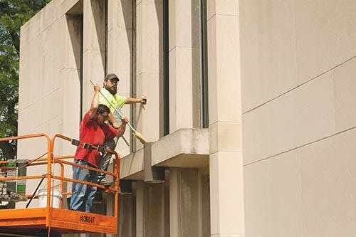 The Teachers College has undergone renovations in the past year, which has added updated classrooms and office space. The building, which was built in the 60s, had never had a project like this done. DN PHOTO JORDAN HUFFER