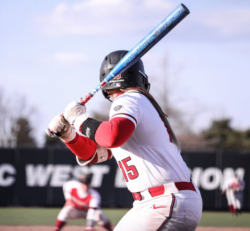 Senior infielder Haley Wynn bats in a game against Northern Illinois March 28 at the First Merchants Ballpark Complex. Wynn had two hits during the game. Katelyn Howell, DN