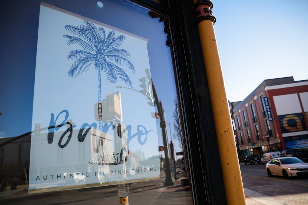 The front window sign of Baryo photographed Jan. 28 on Walnut Street in Muncie. Baryo was opened August 2024. Andrew Berger, DN 
