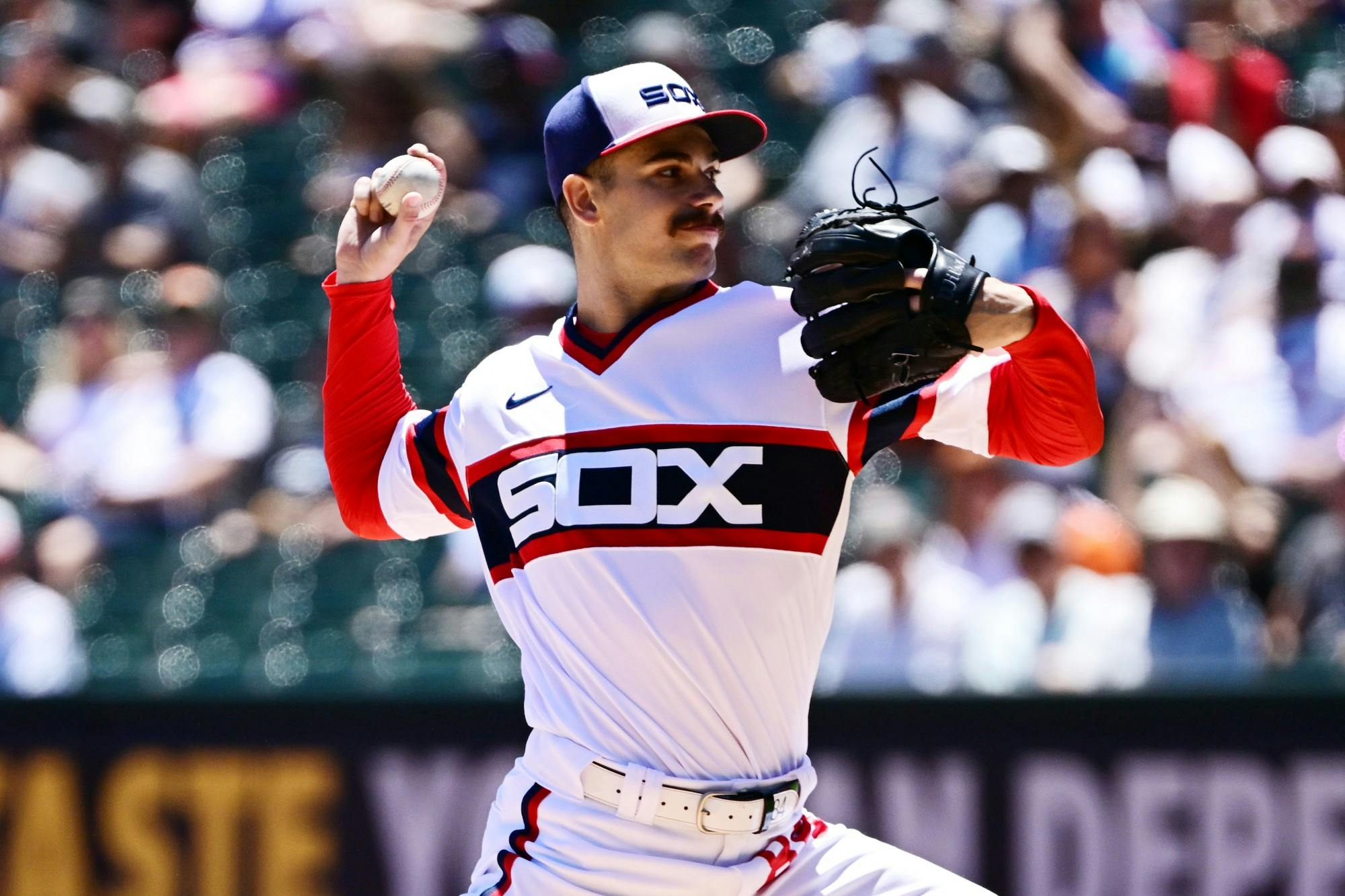 Starting pitcher Dylan Cease (84) of the Chicago White Sox delivers the baseball in the first inning against the Baltimore Orioles at Guaranteed Rate Field on June 26, 2022, in Chicago, Illinois. (Quinn Harris/Getty Images/TNS)