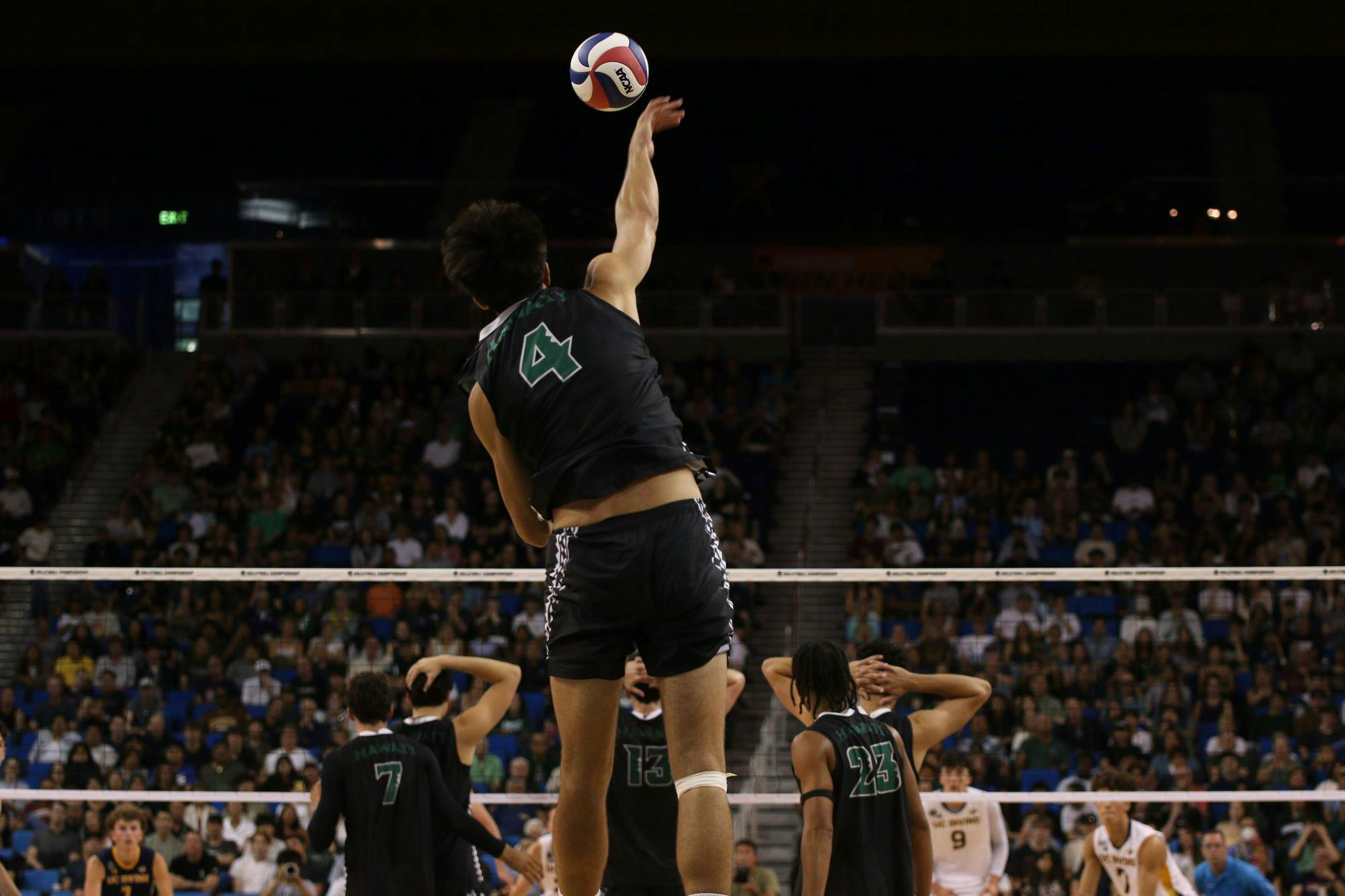 Hawaii and UC Irvine Men's Volleyball square off in the NCAA championship May 11 at Pauley Pavilion in Los Angeles. Kyle Stout, DN