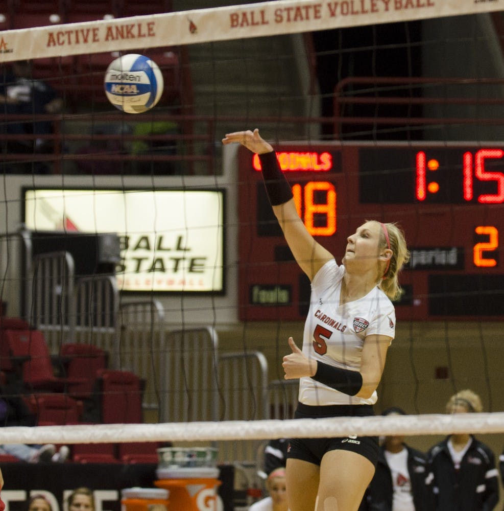 Senior quarterback Keith Wenning throws the ball in the second quarter against Central Michigan University on Nov. 6 at Scheumann Stadium. Ball State