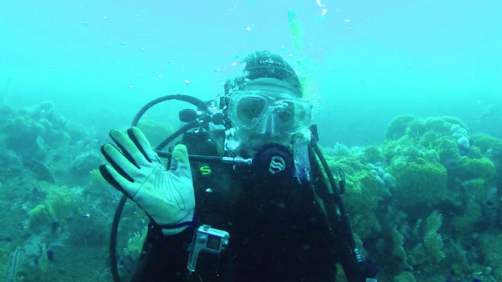 <p>Auxier spent time scuba diving in the Bell Buoy Bay July 15, 2019. Auxier said this was a fun, exploratory dive for her. Autum Auxier, Provided Photo.</p>