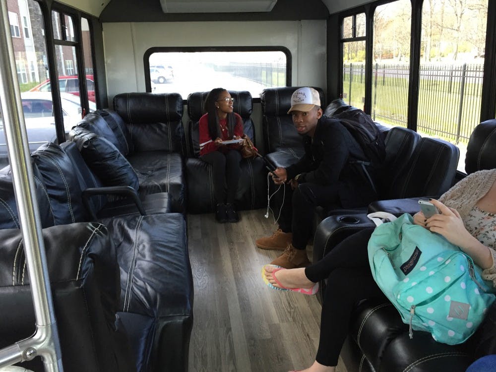 The white limo is only used when the bus is having maintenance issues and being operated on.&nbsp;DN PHOTO JENNA LISTON