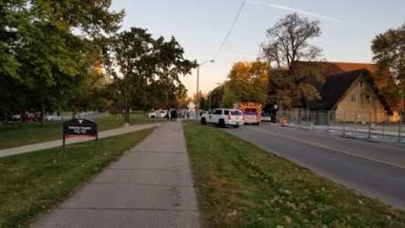 Man on scooter hit by car near Emens Auditorium