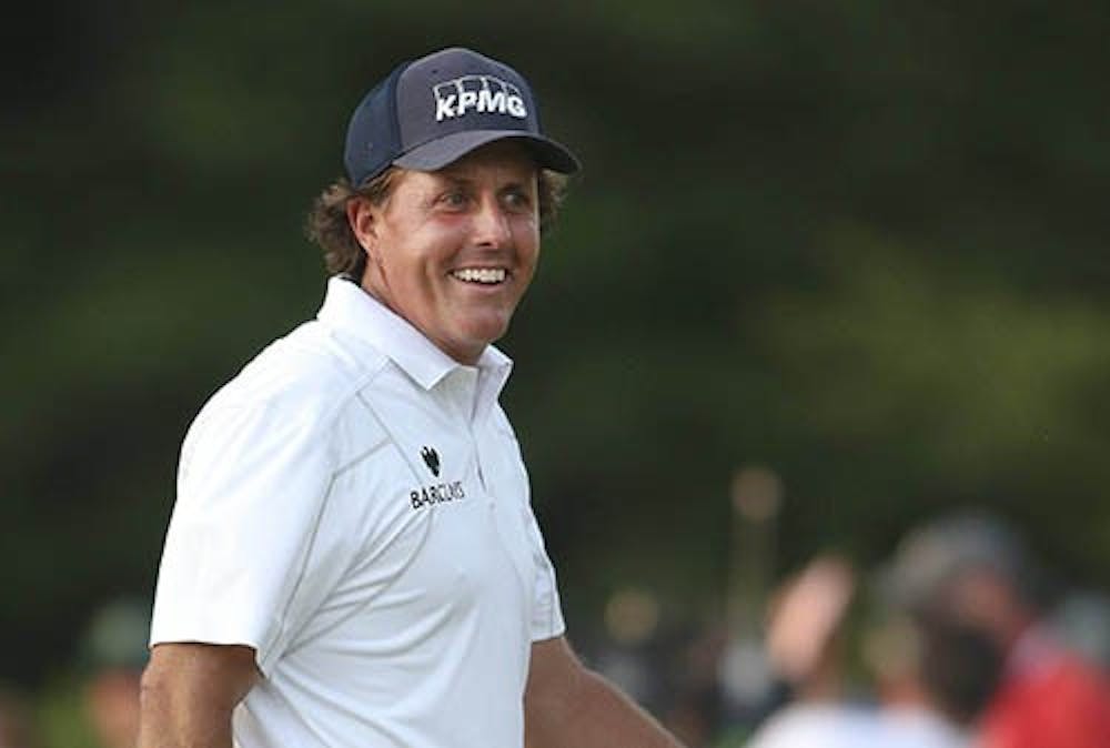 Phil Mickelson walks on the 18th green during the 2013 U.S. Open at the Merion Golf Club East Course in Ardmore, Pa., on Saturday. Mickelson was the first runner-up in the U.S. Open and has been for a record six times. MCT PHOTO