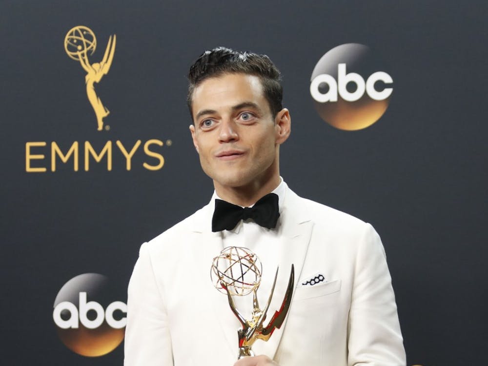 Rami Malek backstage at the 68th Primetime Emmy Awards at the Microsoft Theater in Los Angeles on Sunday, Sept. 18, 2016. (Allen J. Schaben/Los Angeles Times/TNS)