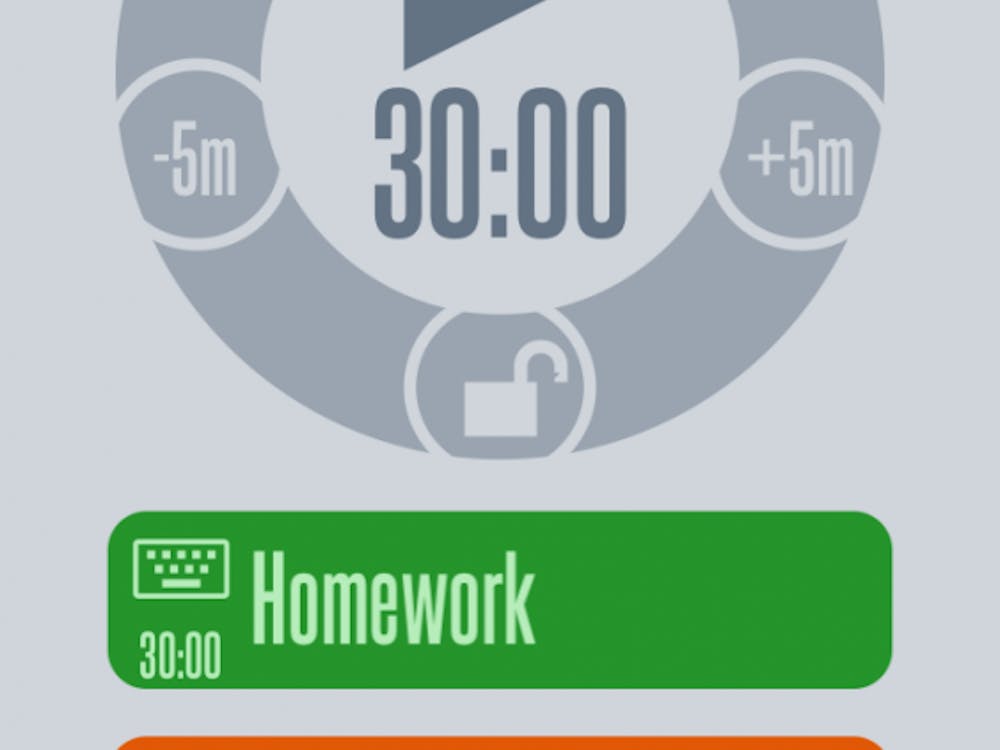 30/30 is an app that allows the user to set times for certain tasks. PHOTO COURTESY OF 30/30