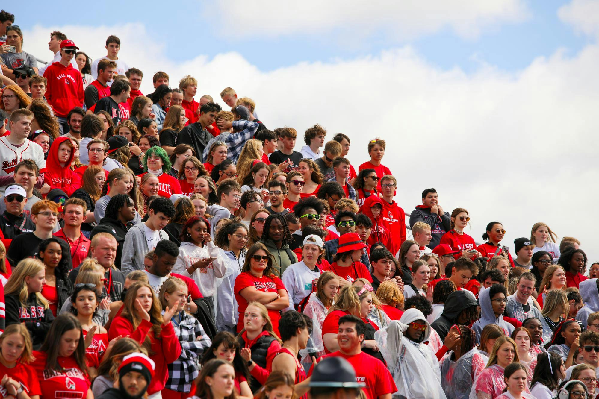 Ball States student section was full for the first game home against Missouri State Sept. 7 at Scheumann Stadium. Isabella Kemper, DN