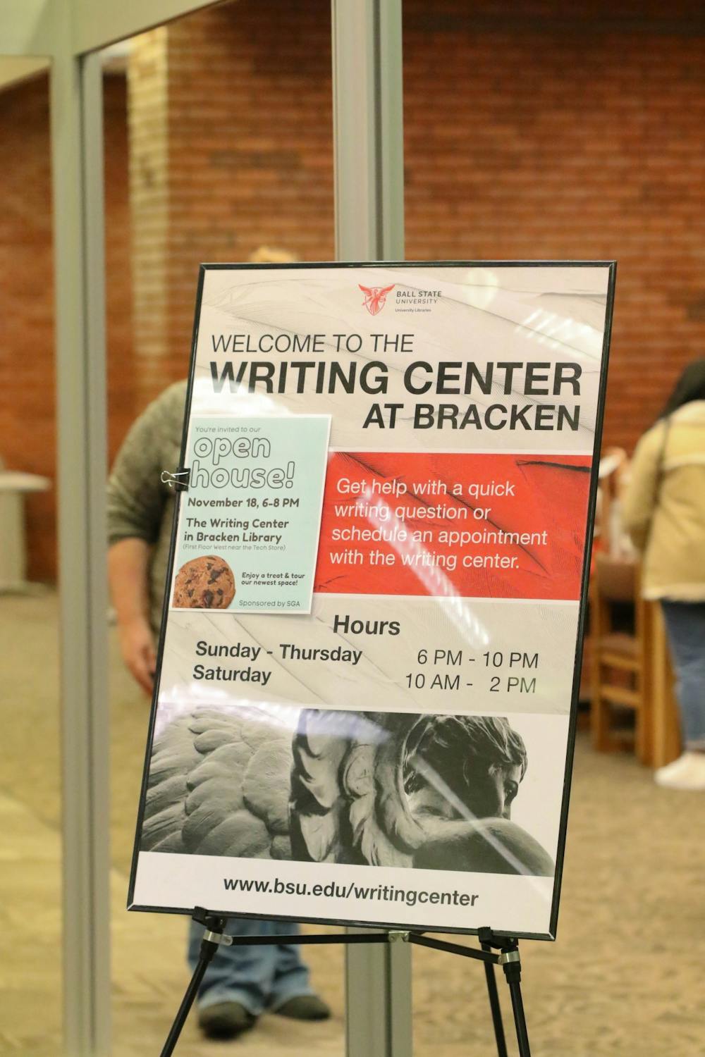 <p>Ball State opened its second Writing Center in Bracken Library Nov. 18. The Writing Center now has locations in the Robert Bell Building and the library.<strong> Eli Houser, DN</strong></p>
