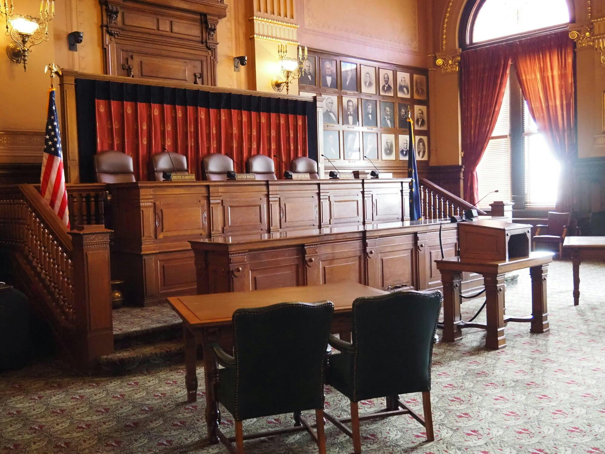  Justices debated whether releasing the cell phone data of a driver in a car accident case is appropriate. (Whitney Downard/Indiana Capital Chronicle)
