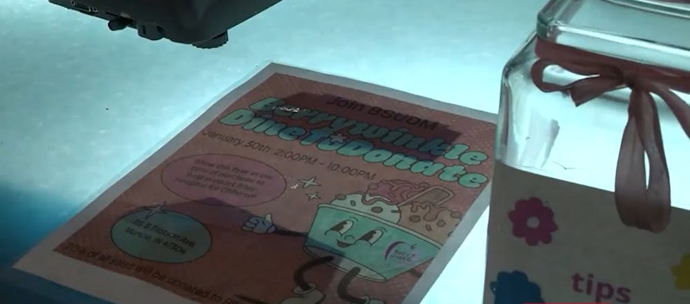 Flyer for BSUDM's Dine-to-Donate at Berrywinkle