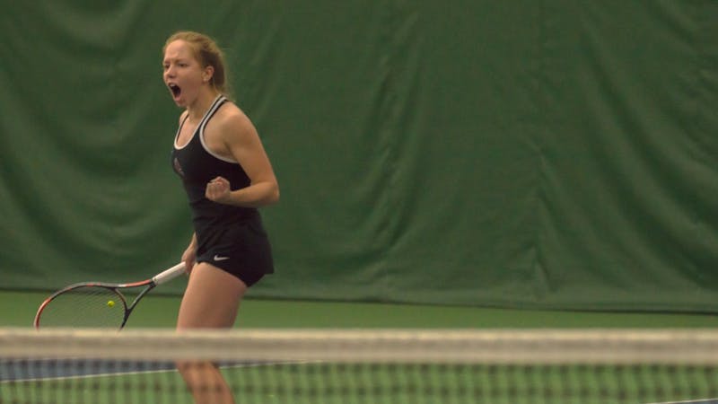 Women's tennis competed against Miami March 23. The Cardinals lost 1-6.&nbsp;
