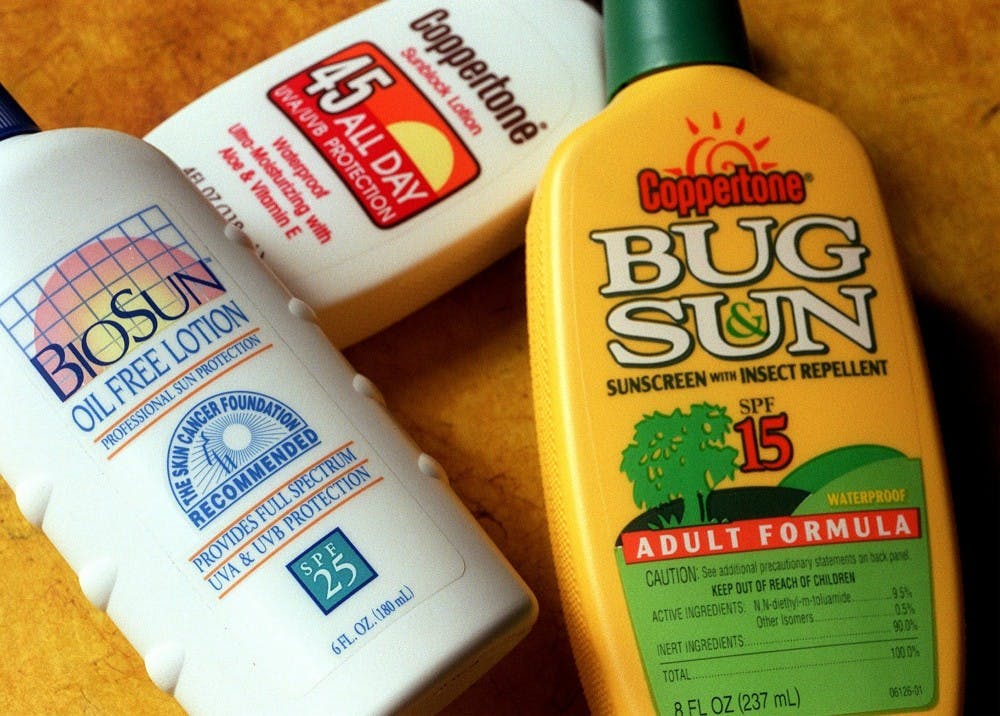  Sunscreen comes in many forms, including within makeup and face wash. Even though most do not associate sunburn with winter weather, UV can still reflect off snow and ice. Photo Provided, Charles Fox