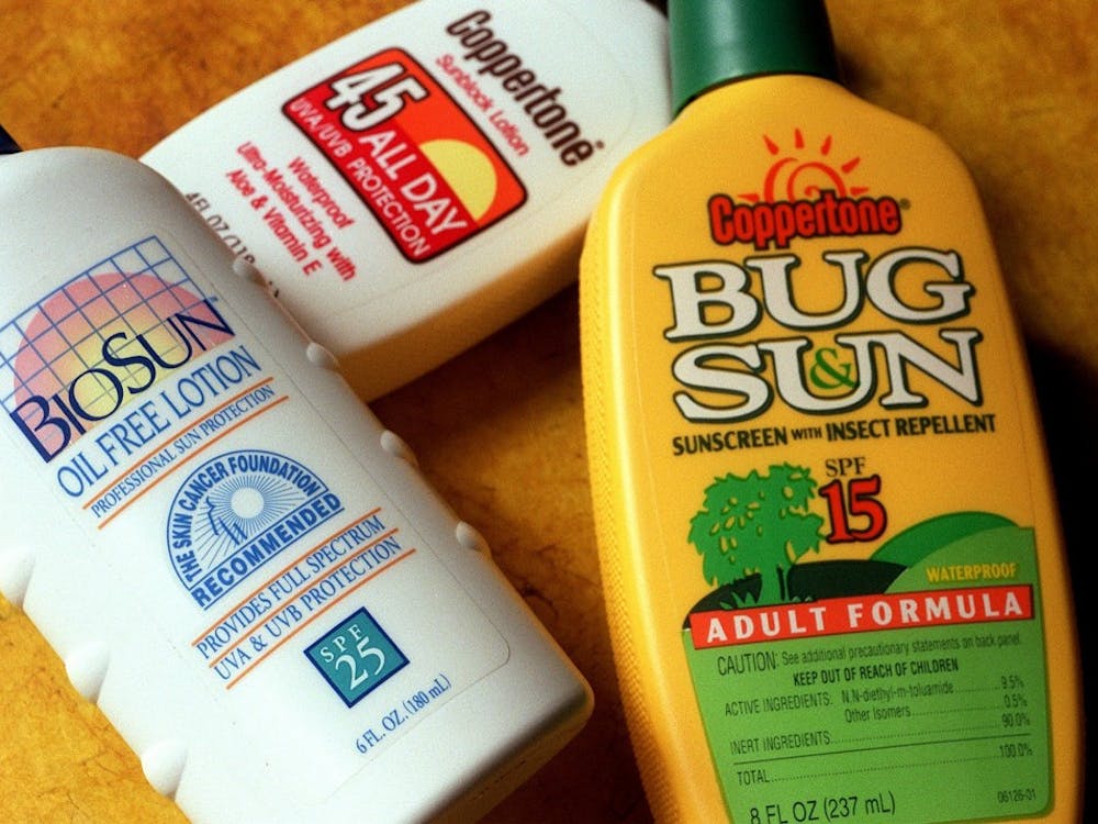 Sunscreen comes in many forms, including within makeup and face wash. Even though most do not associate sunburn with winter weather, UV can still reflect off snow and ice. Photo Provided, Charles Fox