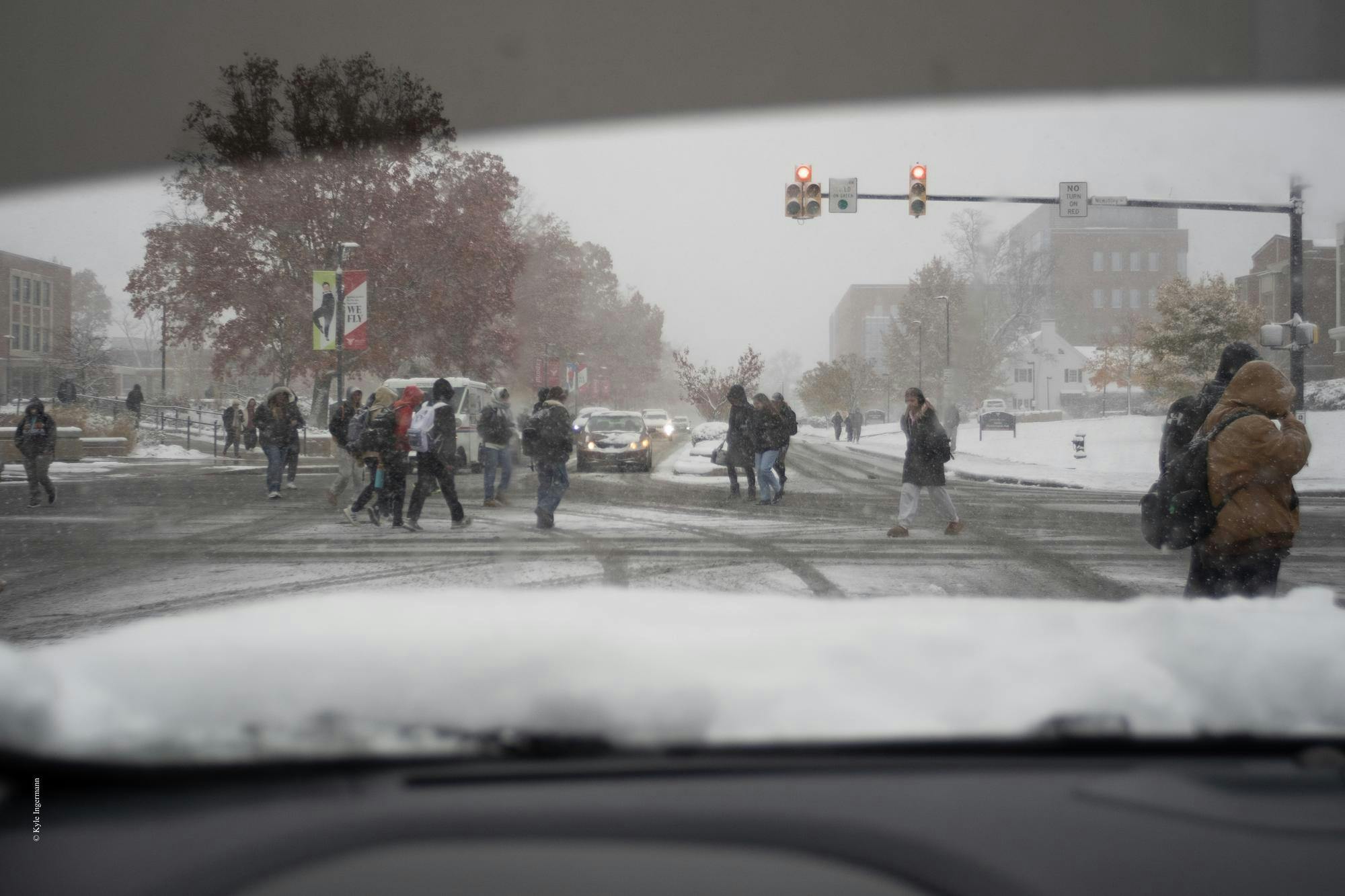 Ball State University after the first snow Nov. 10 in Muncie, Ind. Kyle Ingermann, DN