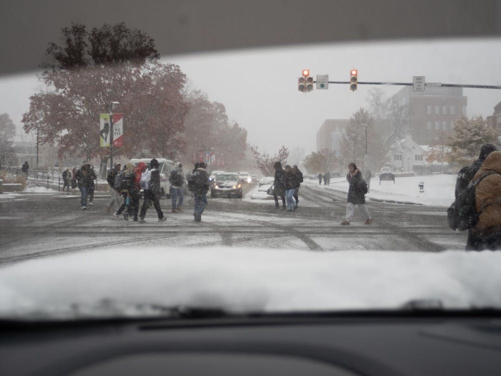 Ball State University after the first snow Nov. 10 in Muncie, Ind. Kyle Ingermann, DN