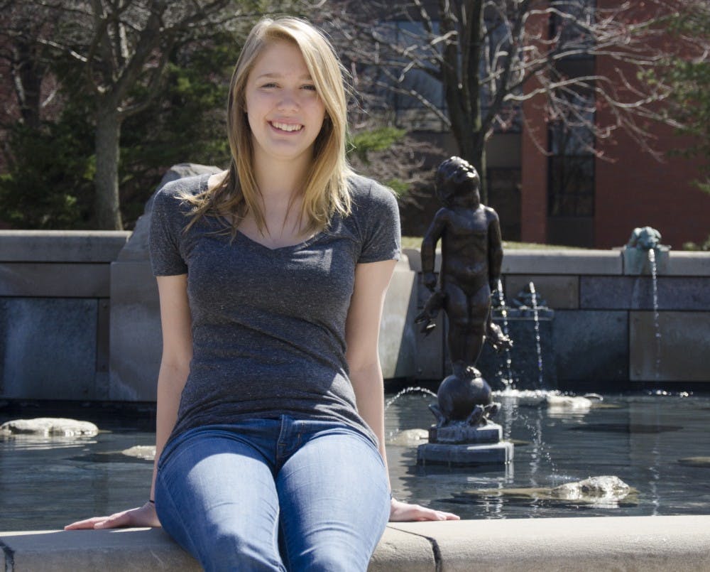 Meagan Mullen, a junior interpersonal communication major, said Frog Baby is one of her favorite places on campus, as well as the University Green. She likes that people bring hammocks on campus and relax. DN PHOTO BREANNA DAUGHERTY