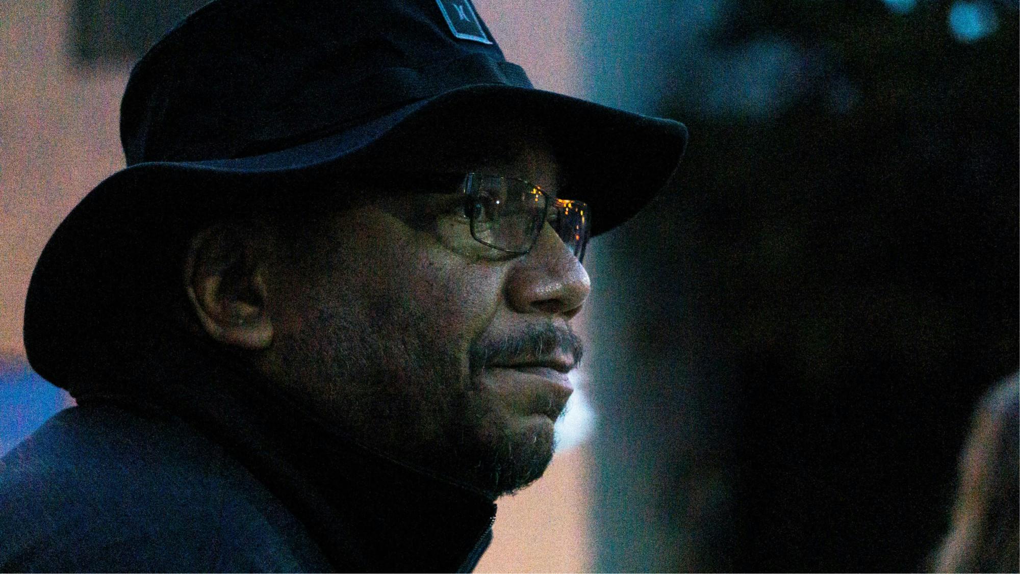 Pastor Jonathan C Mitchell of Kirby Avenue Church of God speaks about his experience with racial inequality at the Muncie Moral Monday's event Feb. 3, 2020, outside City Hall Monday night. Mitchell spoke about an encounter with being stopped by a police officer in Alabama for what he thought were race-related reasons. John Lynch, DN