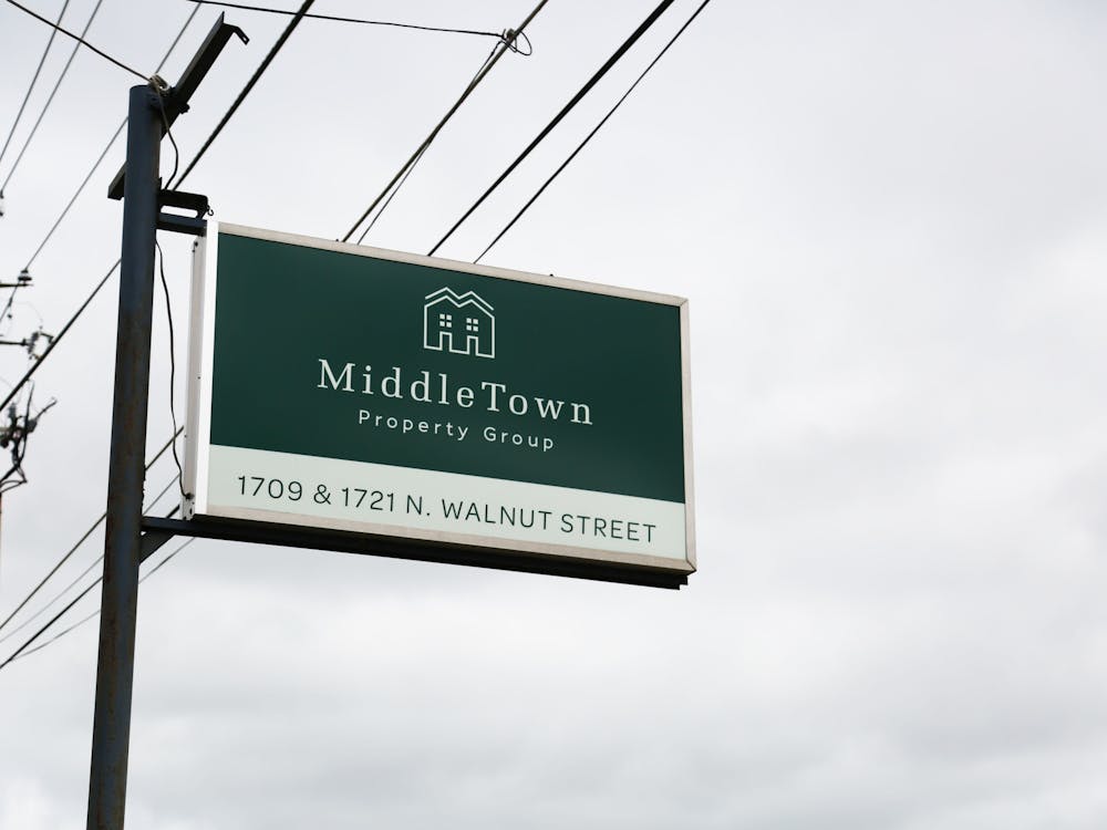 MiddleTown property group's business sign on N. Walnut Street is pictured Aug. 30. The property management company will pay $35,000 for allegedly unfair and deceptive business practices, according to the Indiana Attorney General's office. Mya Cataline, DN