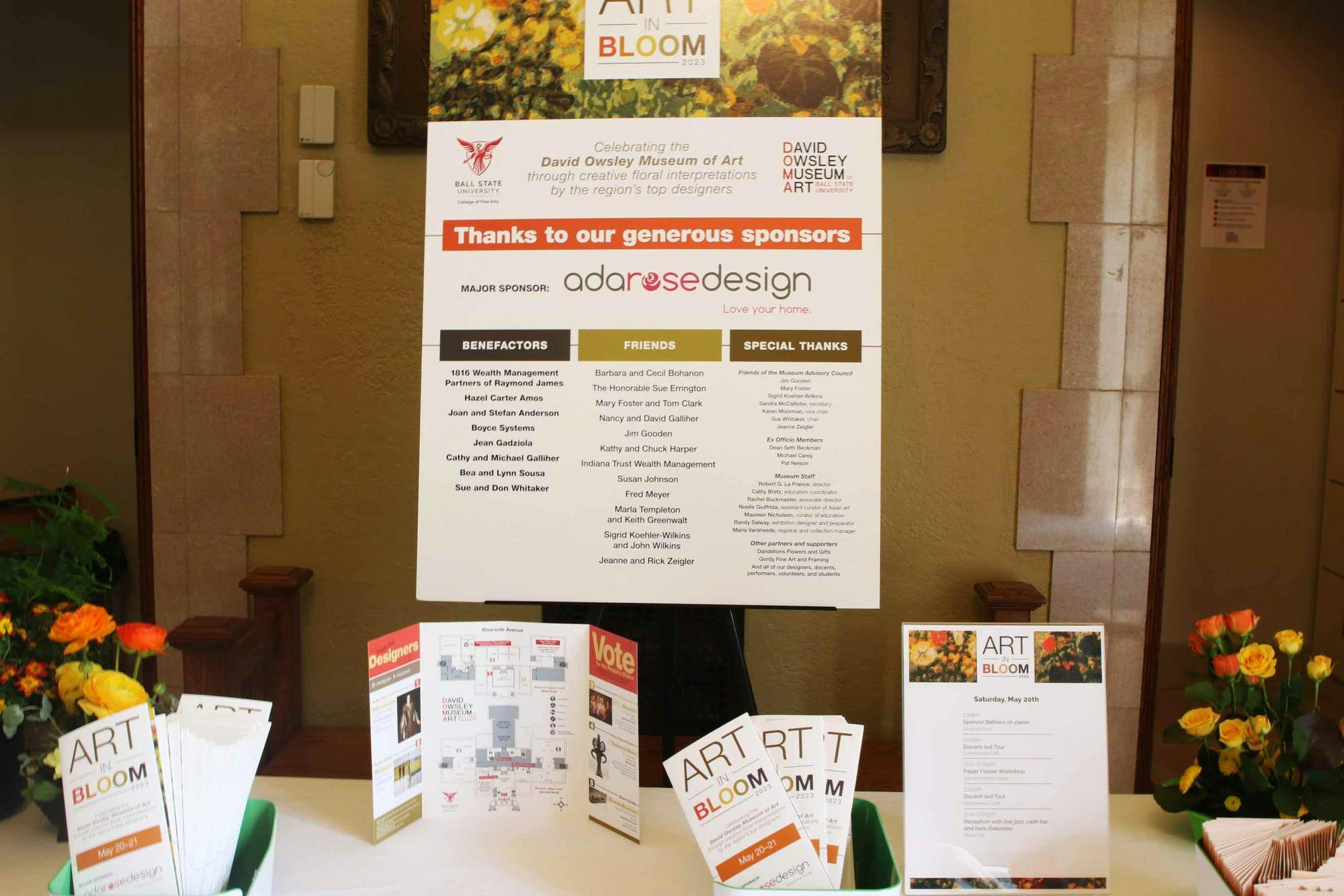 The David Owsley Museum of Art hosted Art in Bloom from May 20-21. The exhibit brought in florists from flower shops, who were then assigned a work of art to interpret with flowers. This is the eighth year of Art in Bloom, the exhibit offers not only art but a variety of events and programs to those who visit, it is also free to the public.