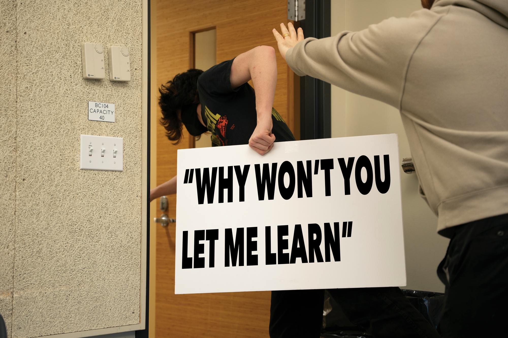 Adam Jones poses for a photo Feb. 10 in the Ball Communication Building. Ryan Fleek, DN; Brenden Rowan, DN Photo Illustration 