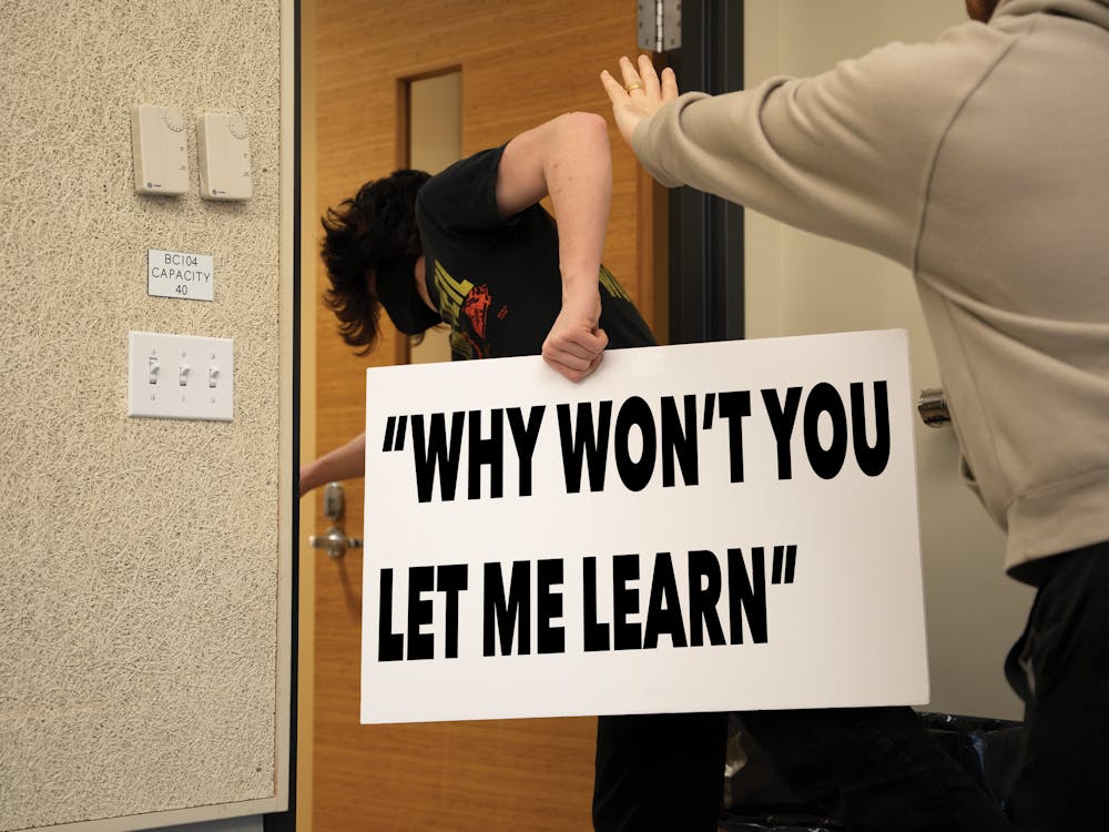 Adam Jones poses for a photo Feb. 10 in the Ball Communication Building. Ryan Fleek, DN; Brenden Rowan, DN Photo Illustration