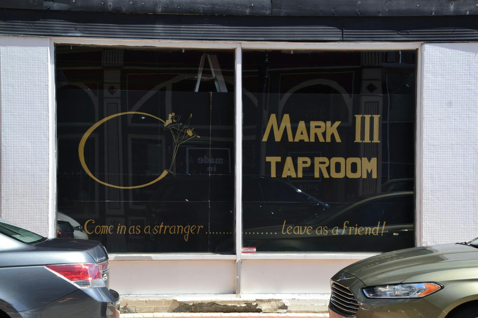 The Mark III Taproom in Muncie, Indiana sits empty, April 6, 2024. Due to a burst pipe in January, water damage has forced the bar to close and commence repairs. Trinity Rea, DN.
